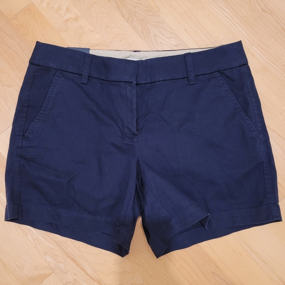 JCrew cotton shorts navy size 4 - Picture 1 of 2